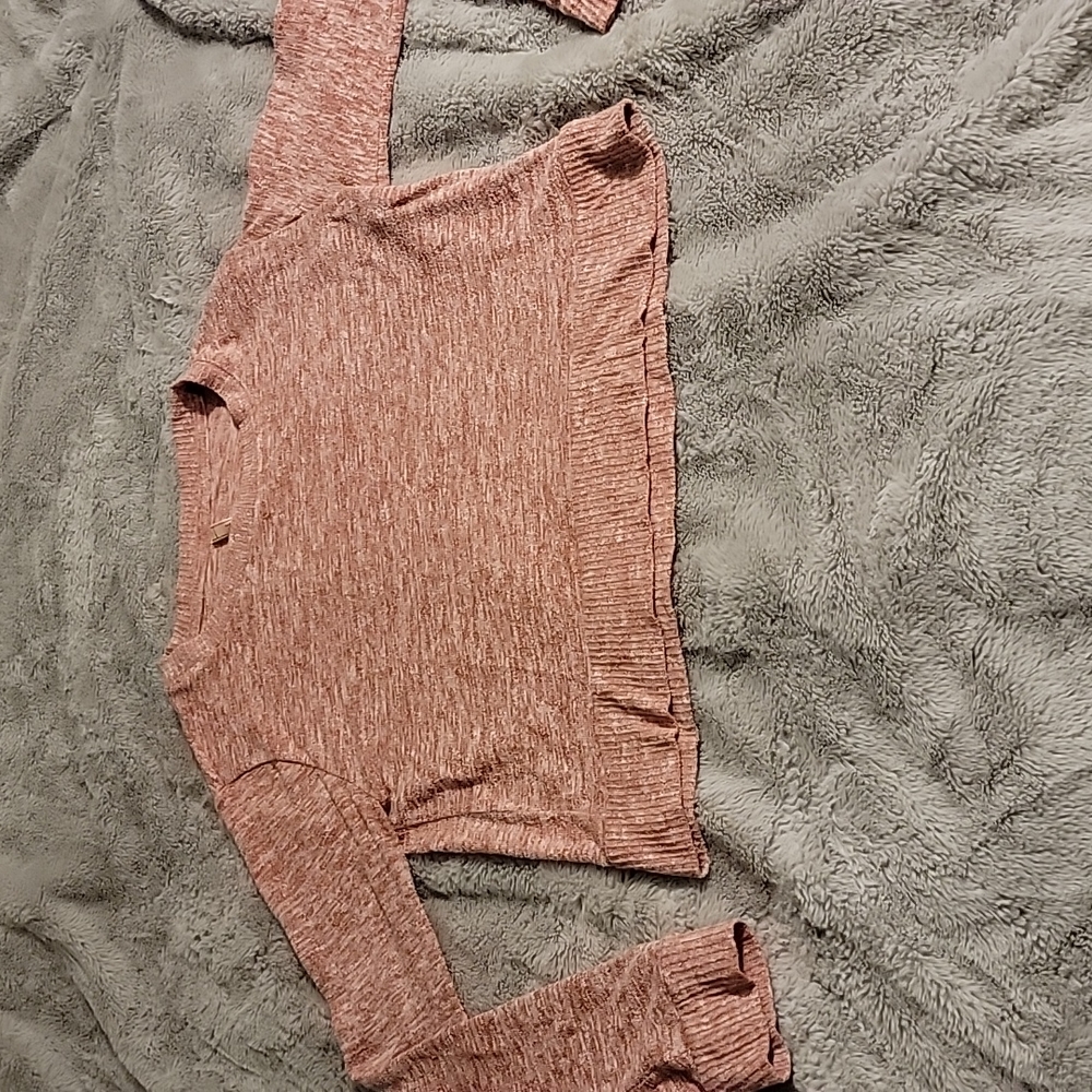 Red cropped sweater